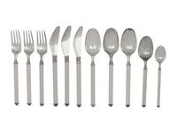 A Group of Rosenthal Porcelain Mounted Silver Flatware