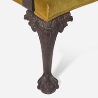 A pair of George III-style Chinoiserie carved mahogany armchairs England, 19th century