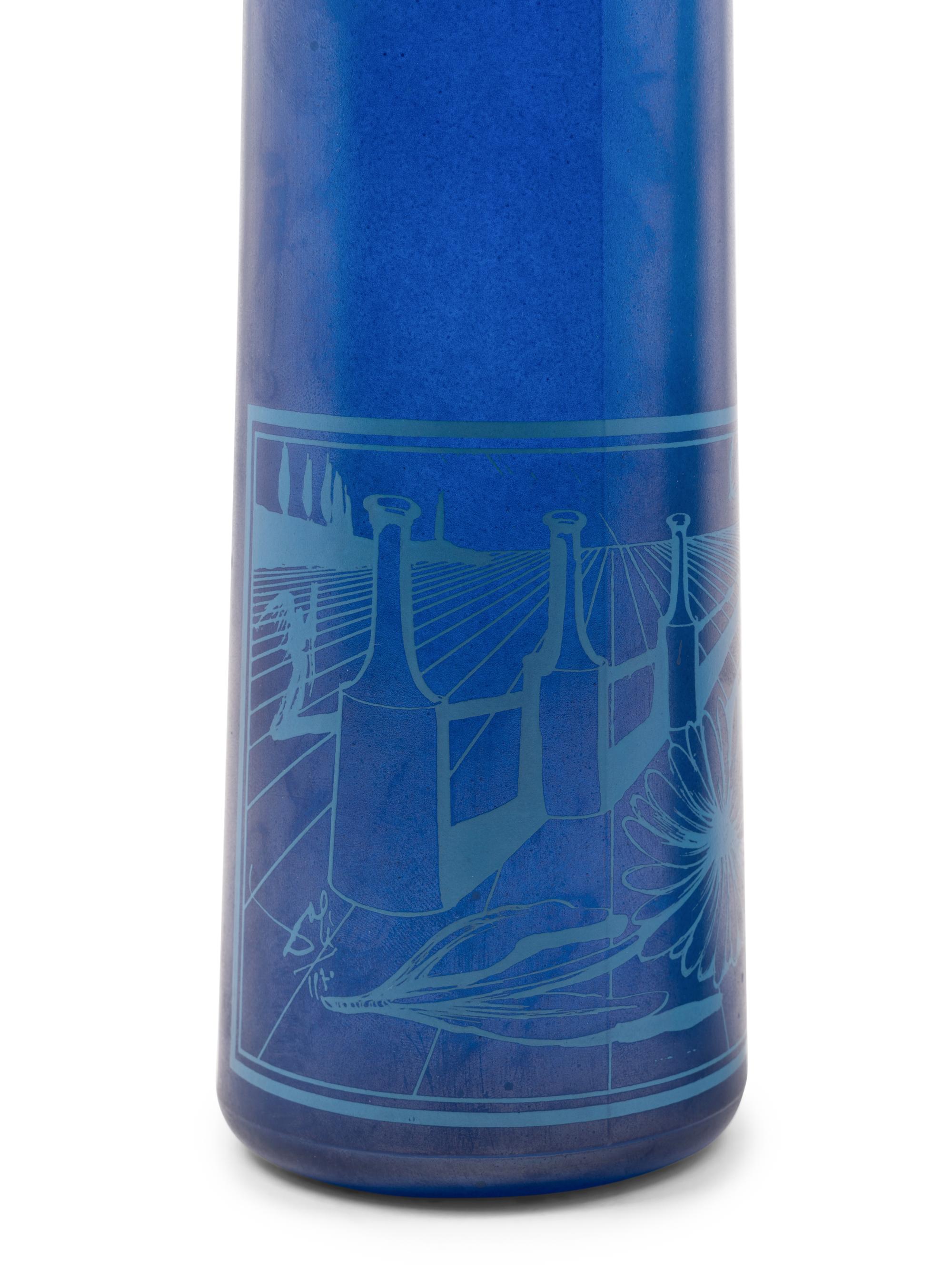 Pair of glass bottles designed by Salvador Dalí for Rosso Antico, Ltd., 1970-72