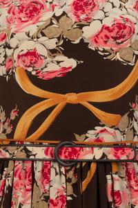 Galanos Floral Printed Dress, 1970s