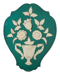 An Art Deco Venetian Style Mirrored Glass Wall Plaque