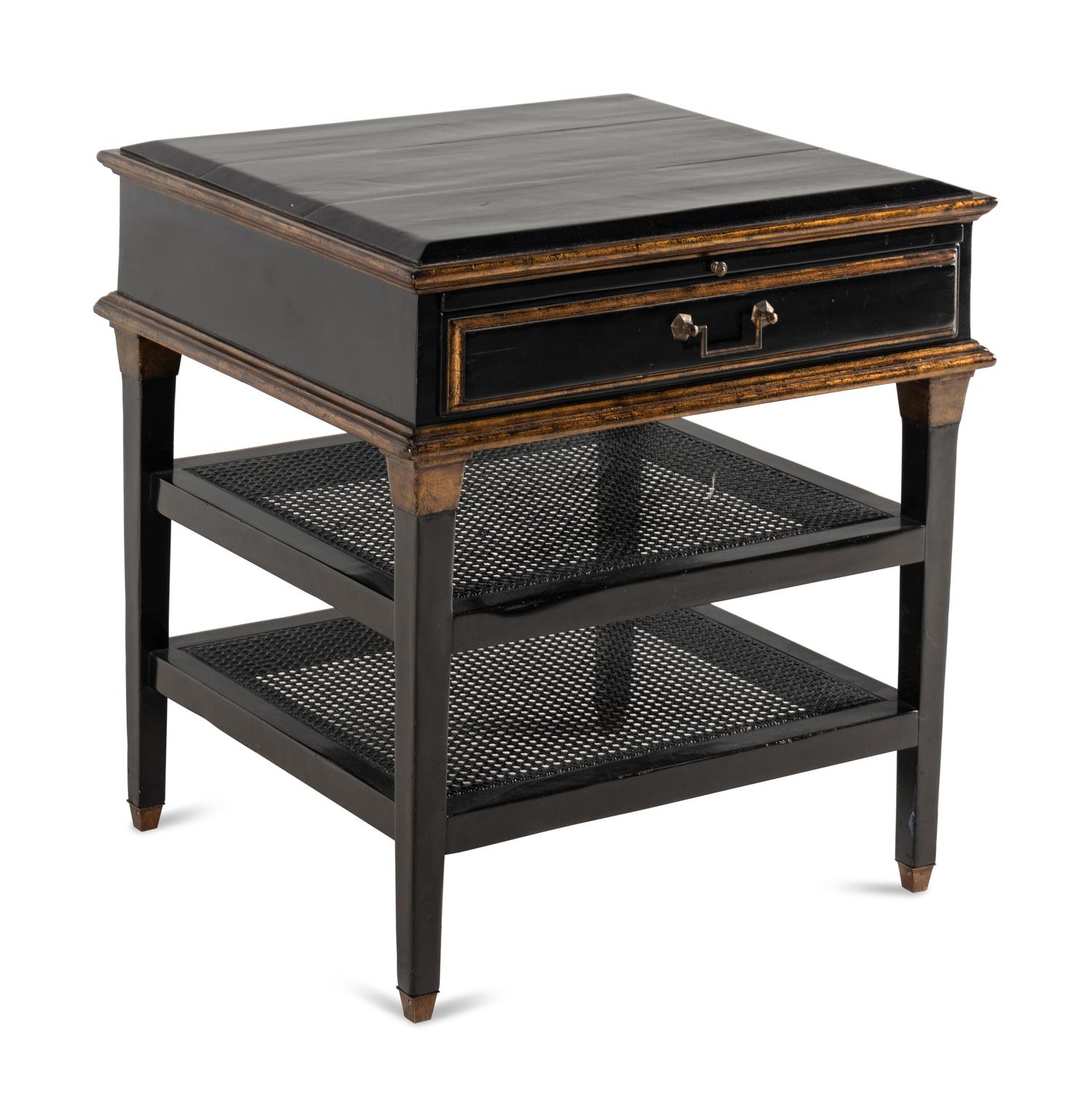 A Rose Tarlow Parcel-Gilt and Ebonized End Table