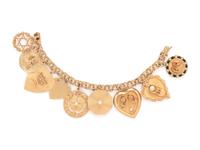 YELLOW GOLD CHARM BRACELET