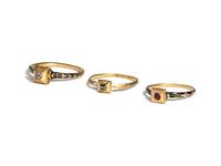 RENAISSANCE REVIVAL, COLLECTION OF YELLOW GOLD RINGS