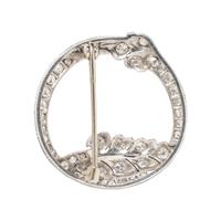 ART DECO, DIAMOND CIRCLE BROOCH