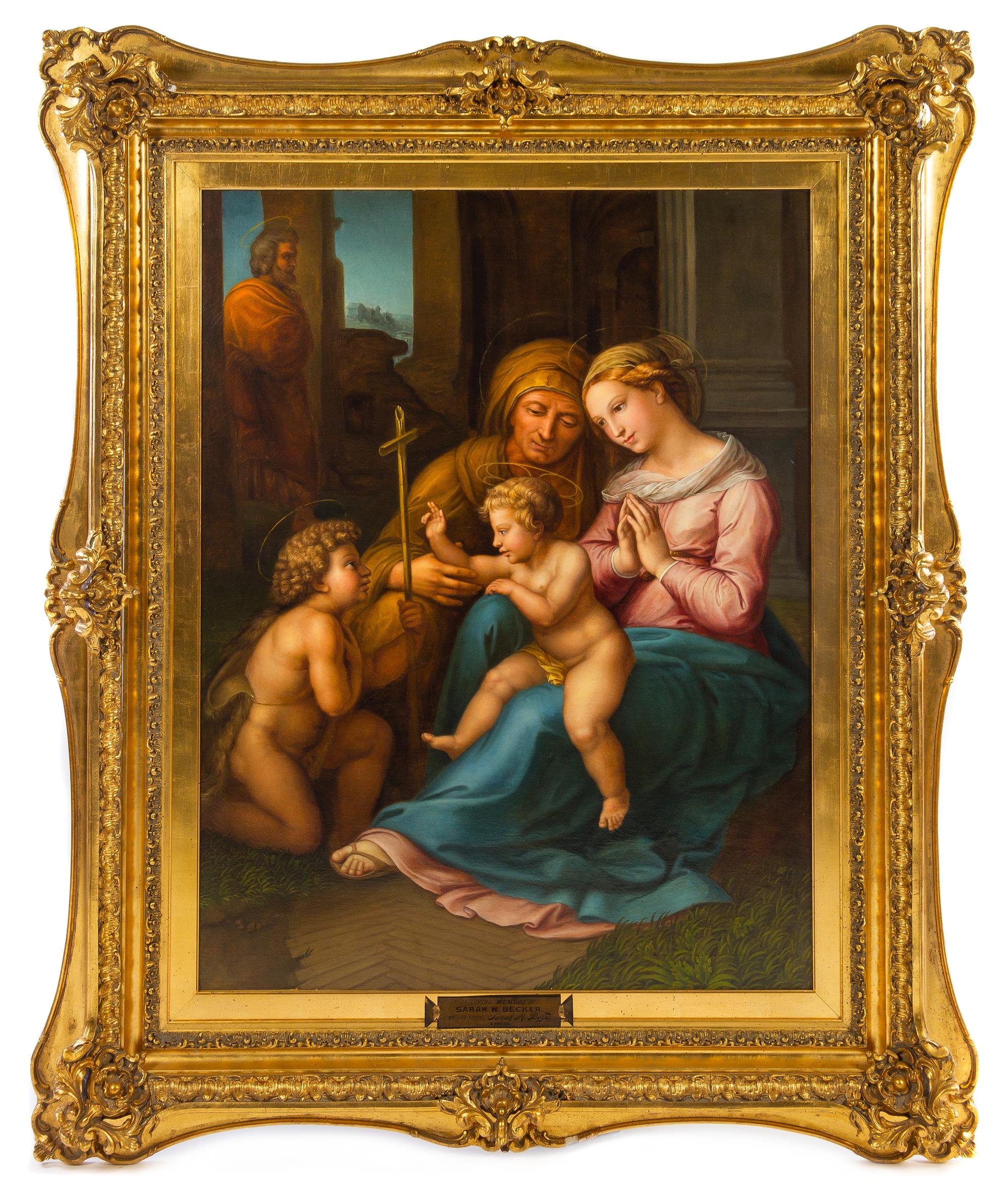 Continental School, (Late 19th Century), Mary and Elizabeth with Christ and John the Baptist