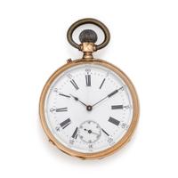14K YELLOW GOLD OPEN FACE POCKET WATCH