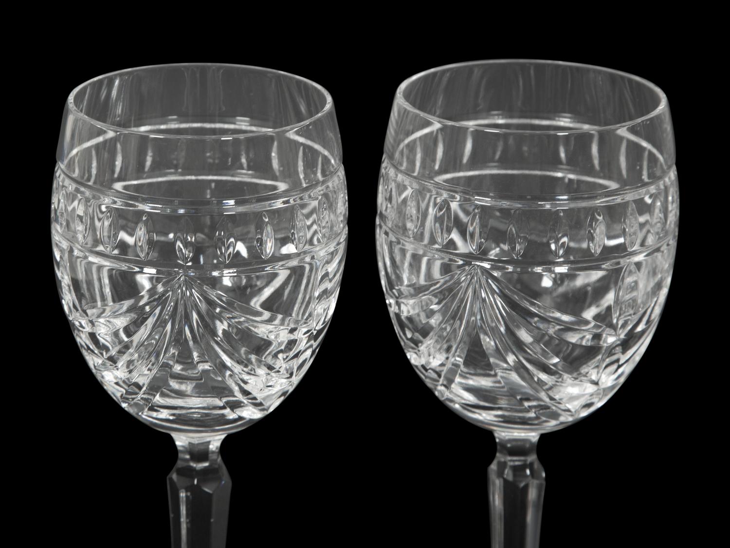 Three Sets of Waterford Cut Glass Stemware