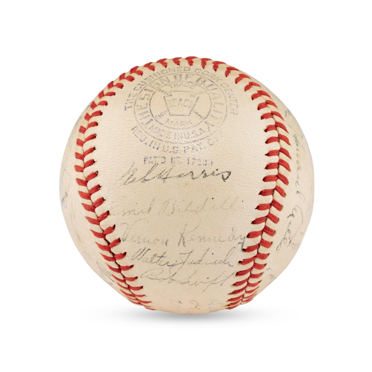 A 1940 St. Louis Browns Team Signed Autograph Baseball