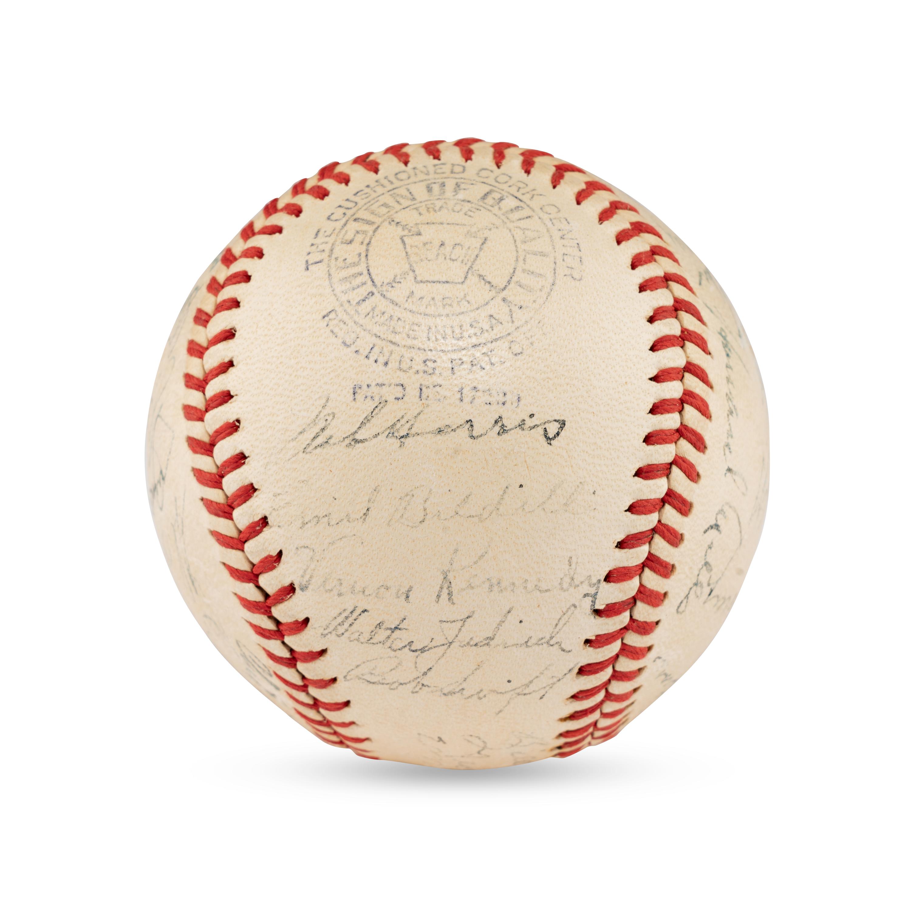 A 1940 St. Louis Browns Team Signed Autograph Baseball