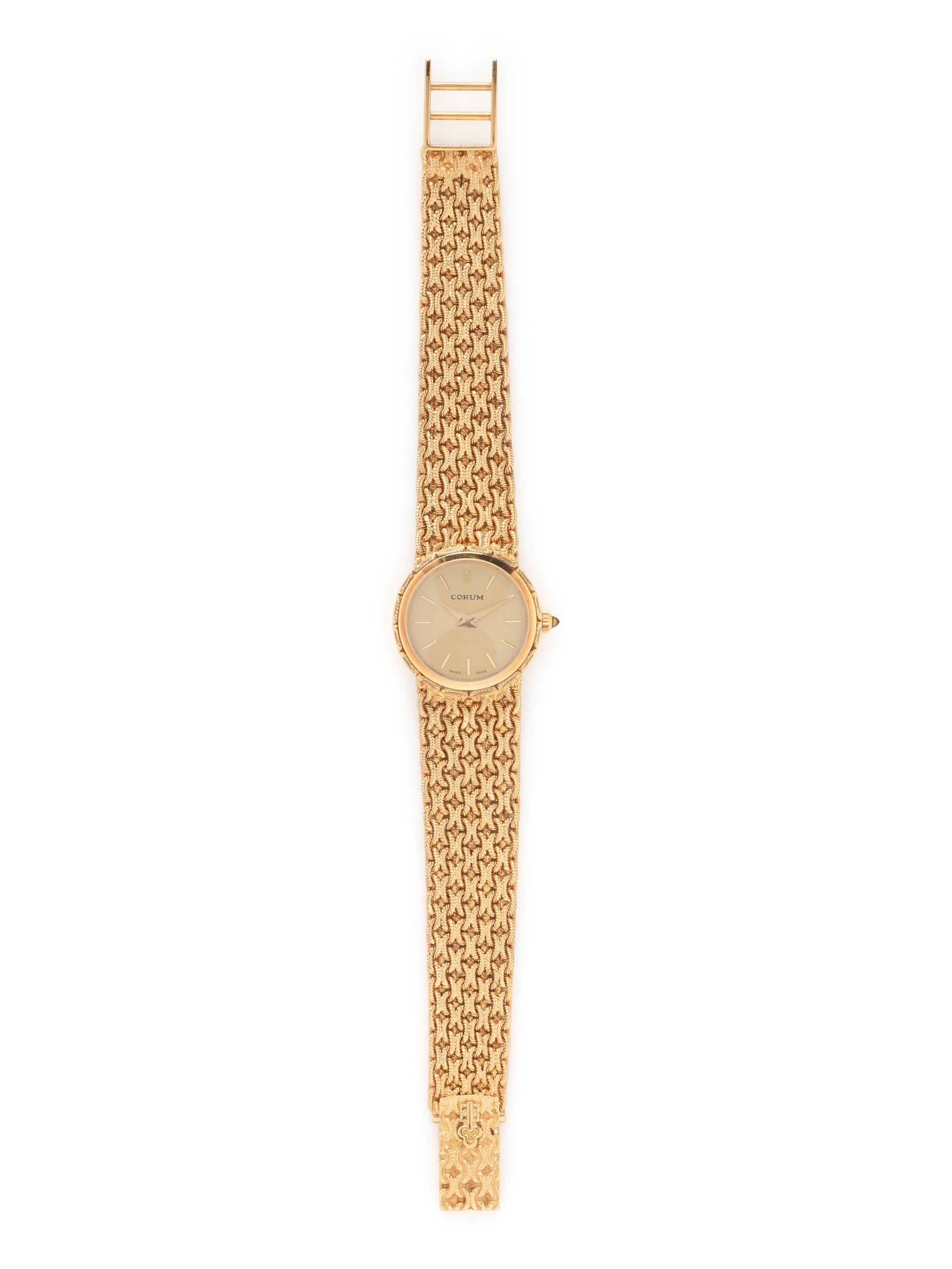 CORUM, YELLOW GOLD WATCH