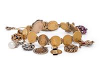 YELLOW GOLD CHARM BRACELET