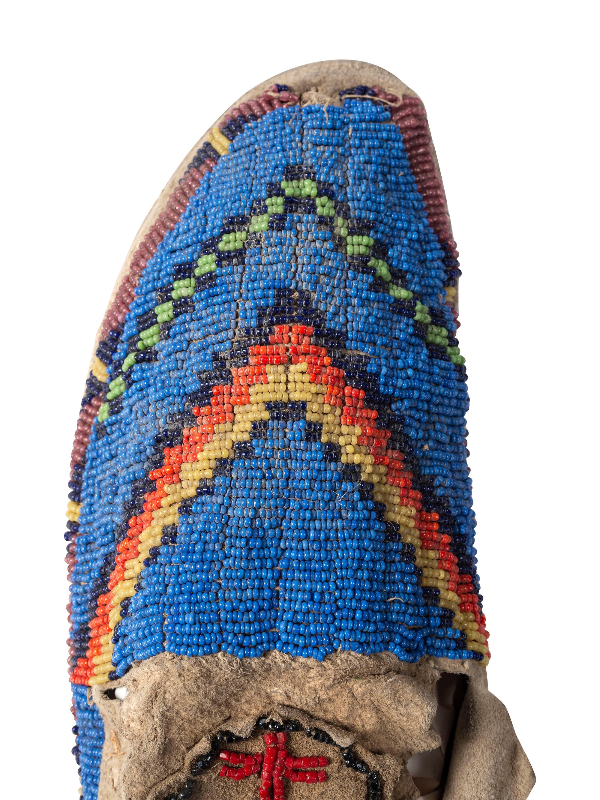 Cheyenne Beaded Hide Moccasins
