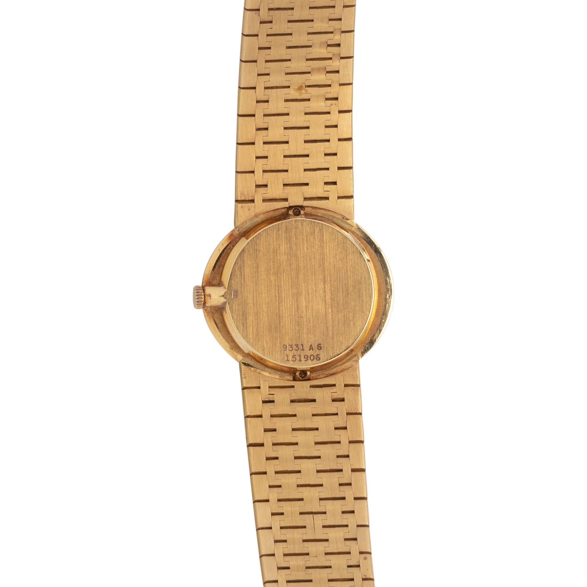 PIAGET, 18K YELLOW GOLD AND TIGER'S EYE WATCH