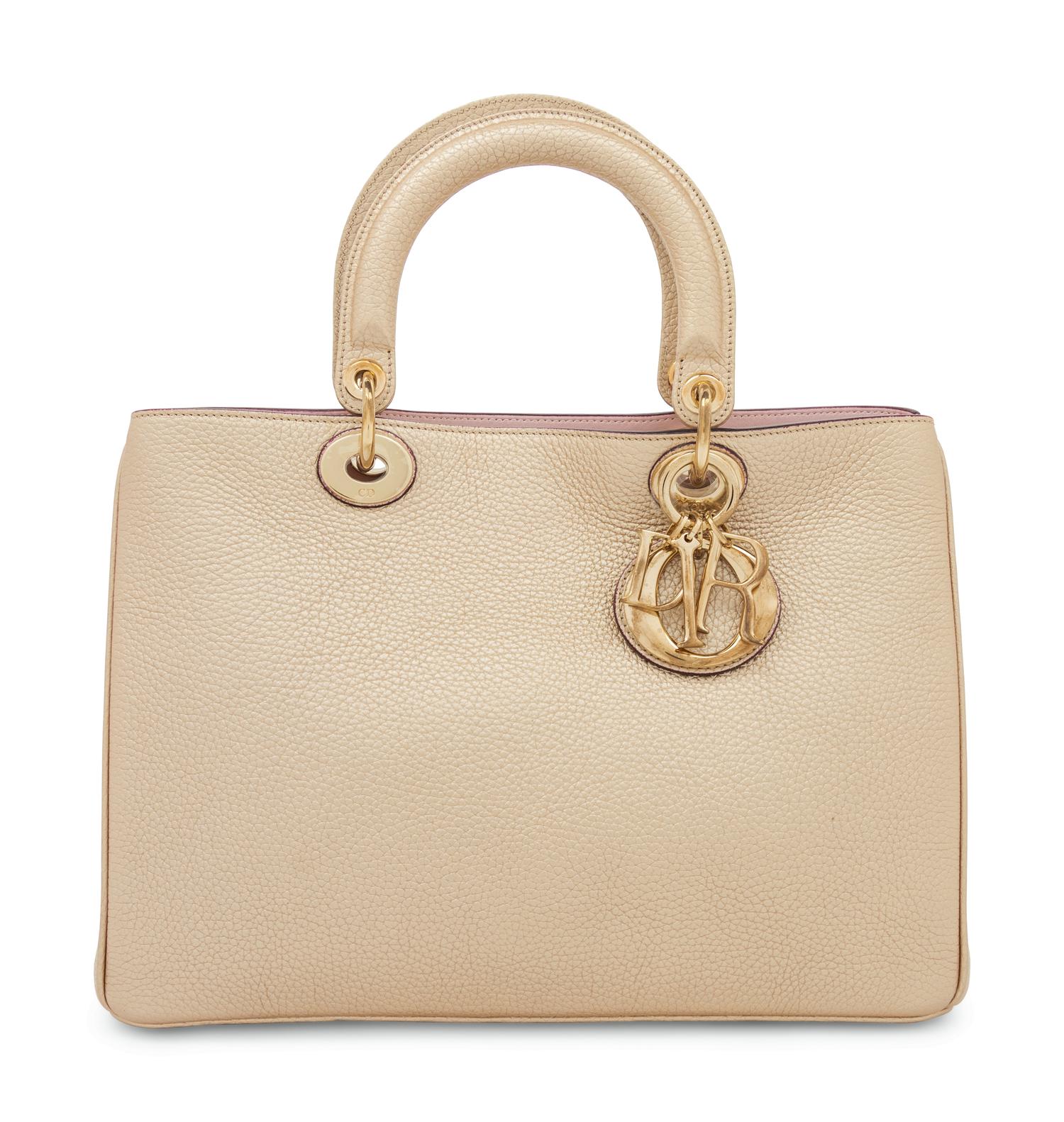 Christian Dior Gold Leather Medium Diorissimo Bag, 2014