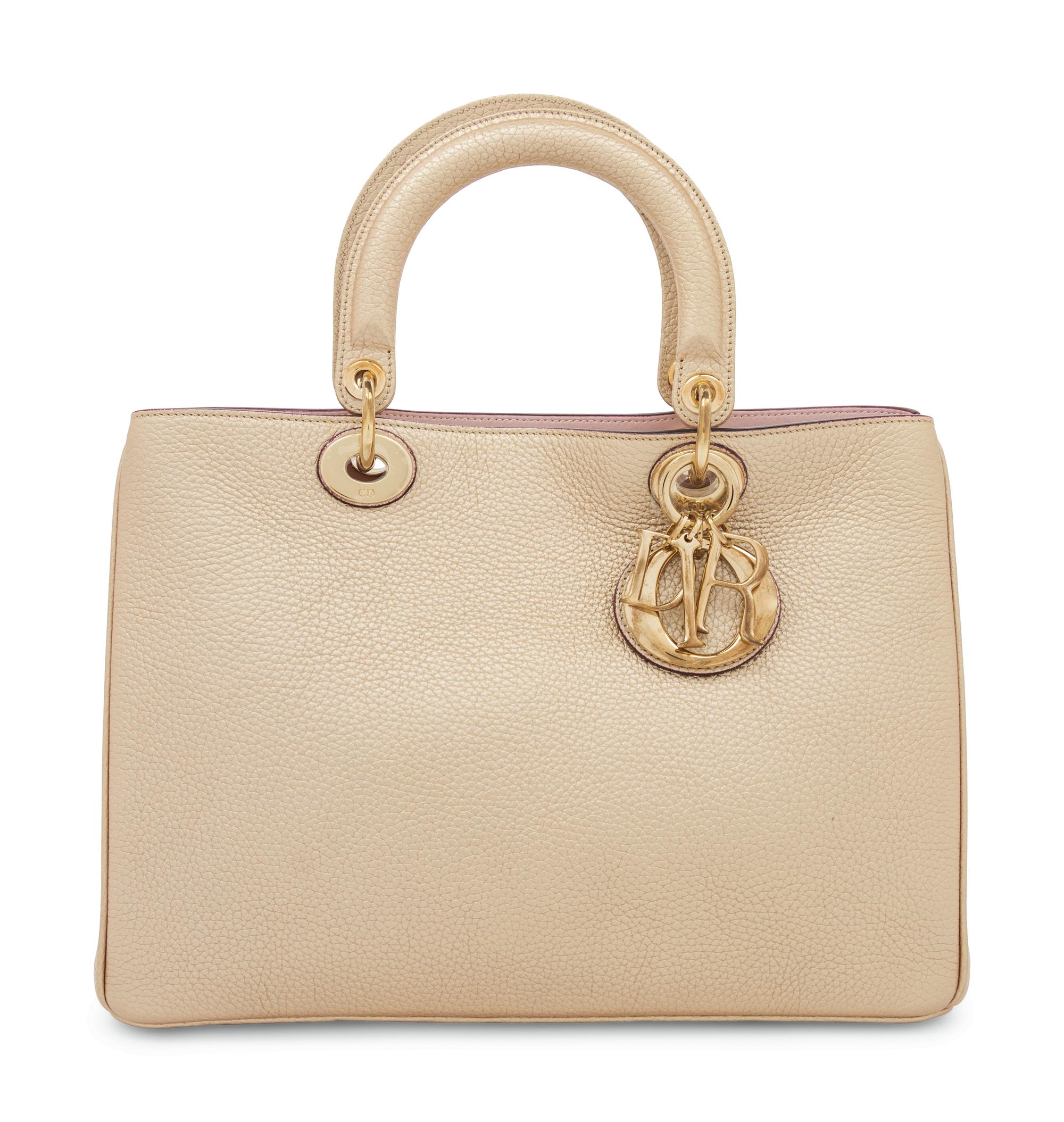 Christian Dior Gold Leather Medium Diorissimo Bag, 2014