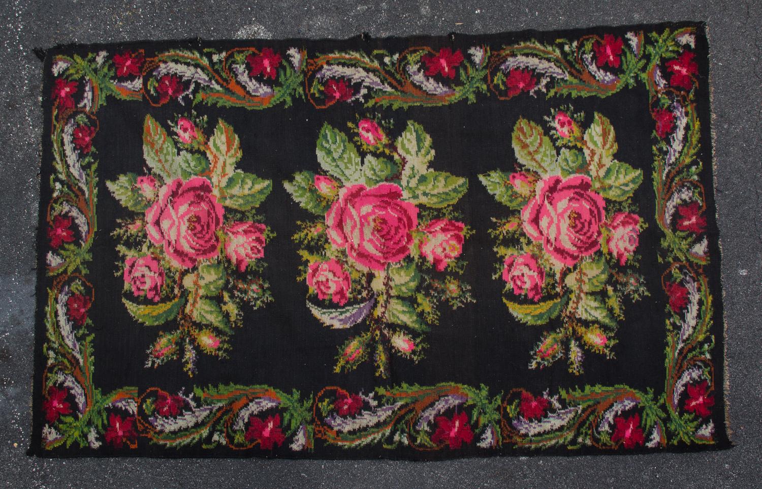 Two Flat Woven Rugs — 20TH CENTURY
