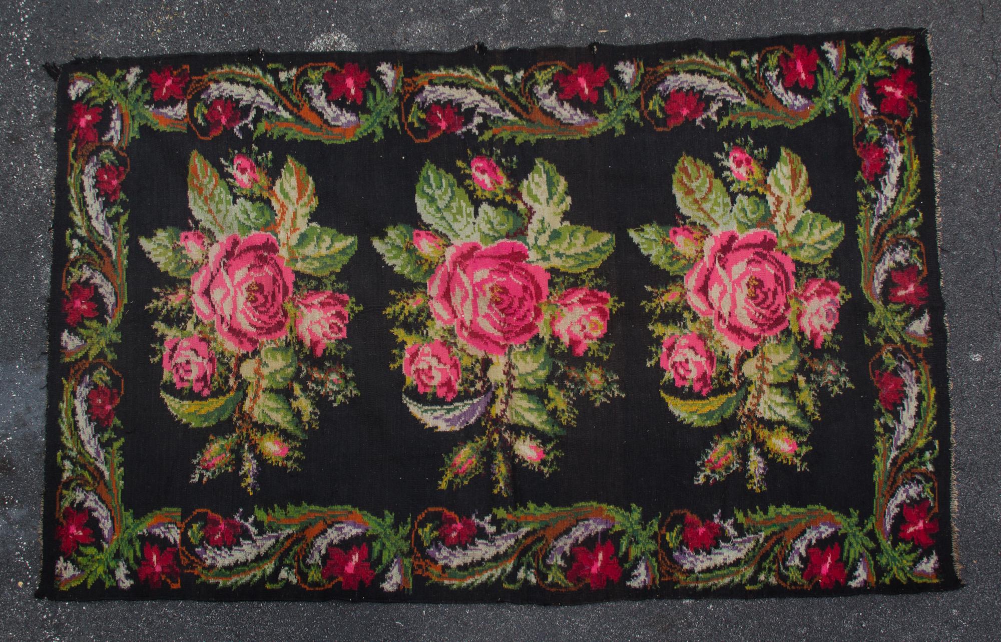 Two Flat Woven Rugs — 20TH CENTURY