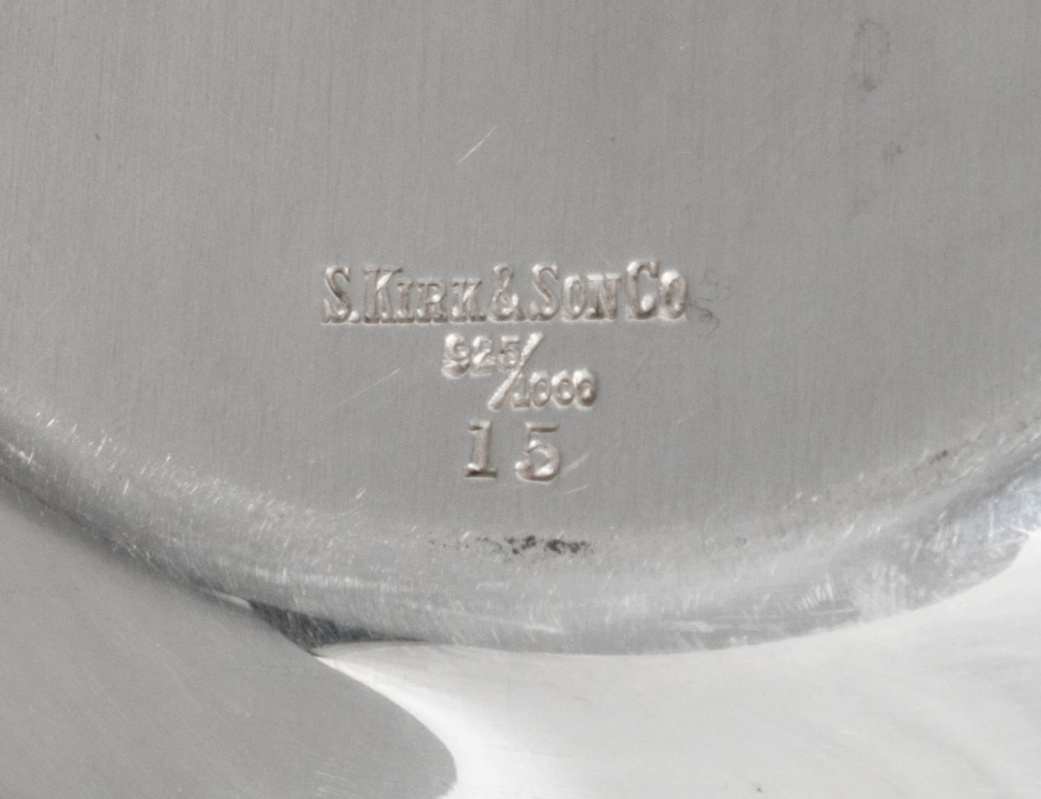 An American Silver Bowl, S. Kirk & Son, Baltimore, MD, Early 20th Century, circular, the undulating border chased with vines of flowers