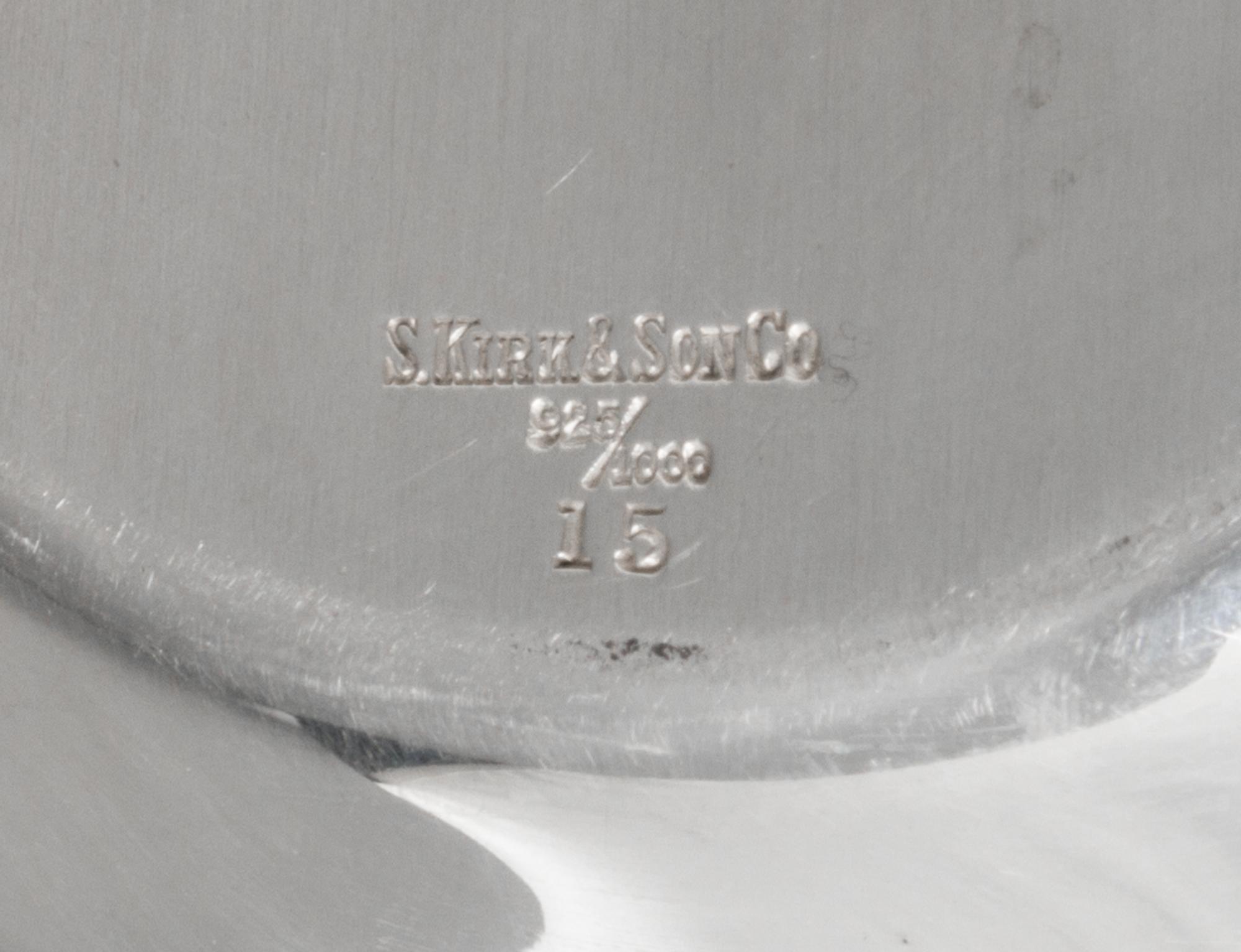 An American Silver Bowl, S. Kirk & Son, Baltimore, MD, Early 20th Century, circular, the undulating border chased with vines of flowers