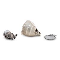 Three Buccellati Silver-Wrapped Shells