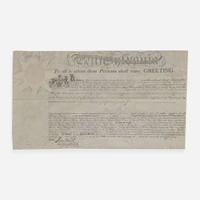 [Declaration of Independence] [Delaware] McKean, Thomas Partially-Printed Document, signed