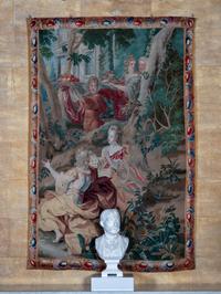 A Brussels Silk and Wool Tapestry Depicting Le Plaisir du Goûter — CIRCA 1700