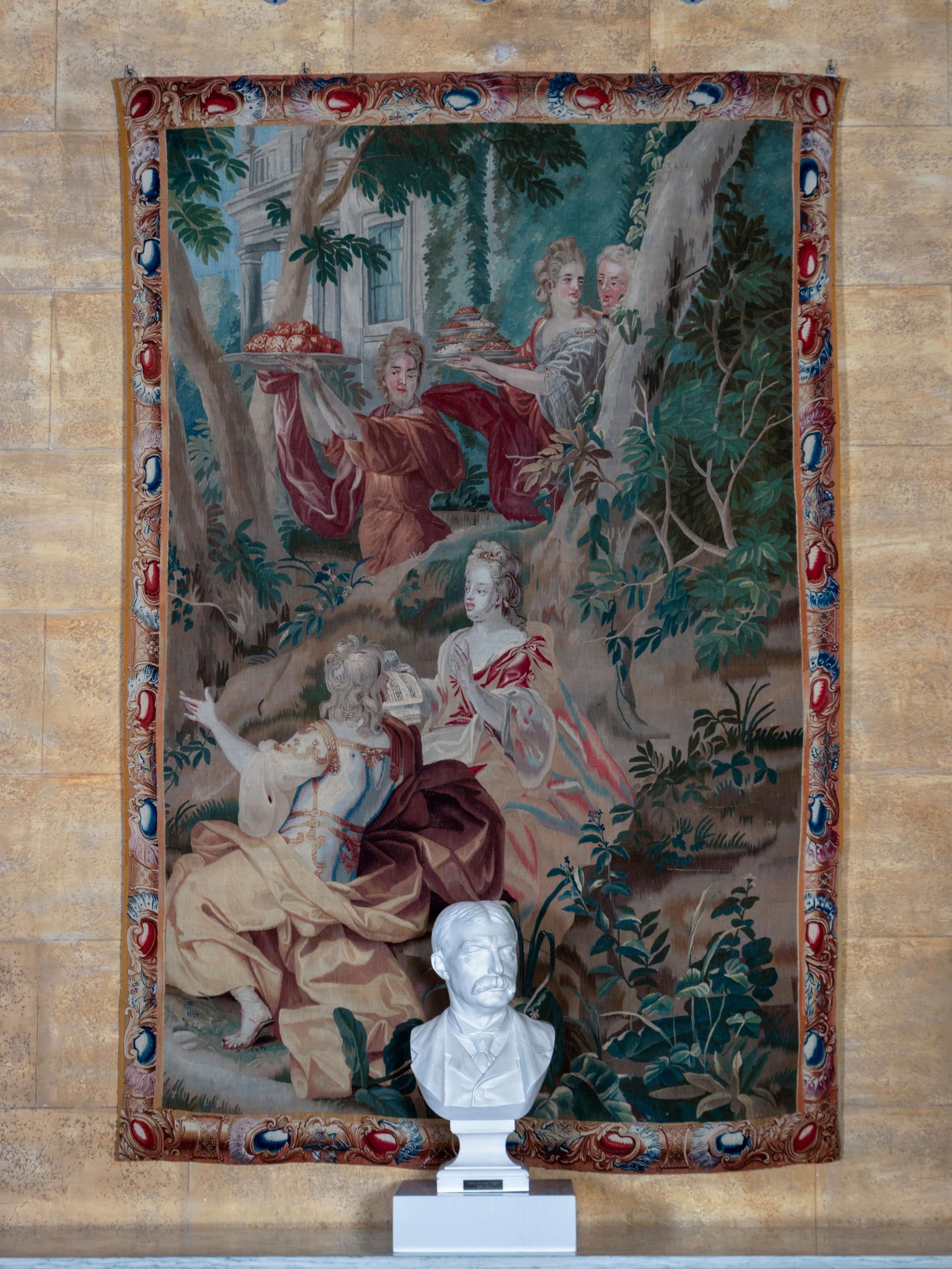 A Brussels Silk and Wool Tapestry Depicting Le Plaisir du Goûter — CIRCA 1700
