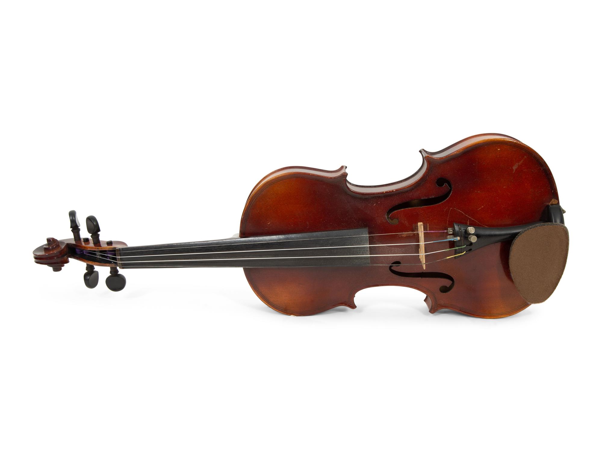 Two Cased Violins with Bows