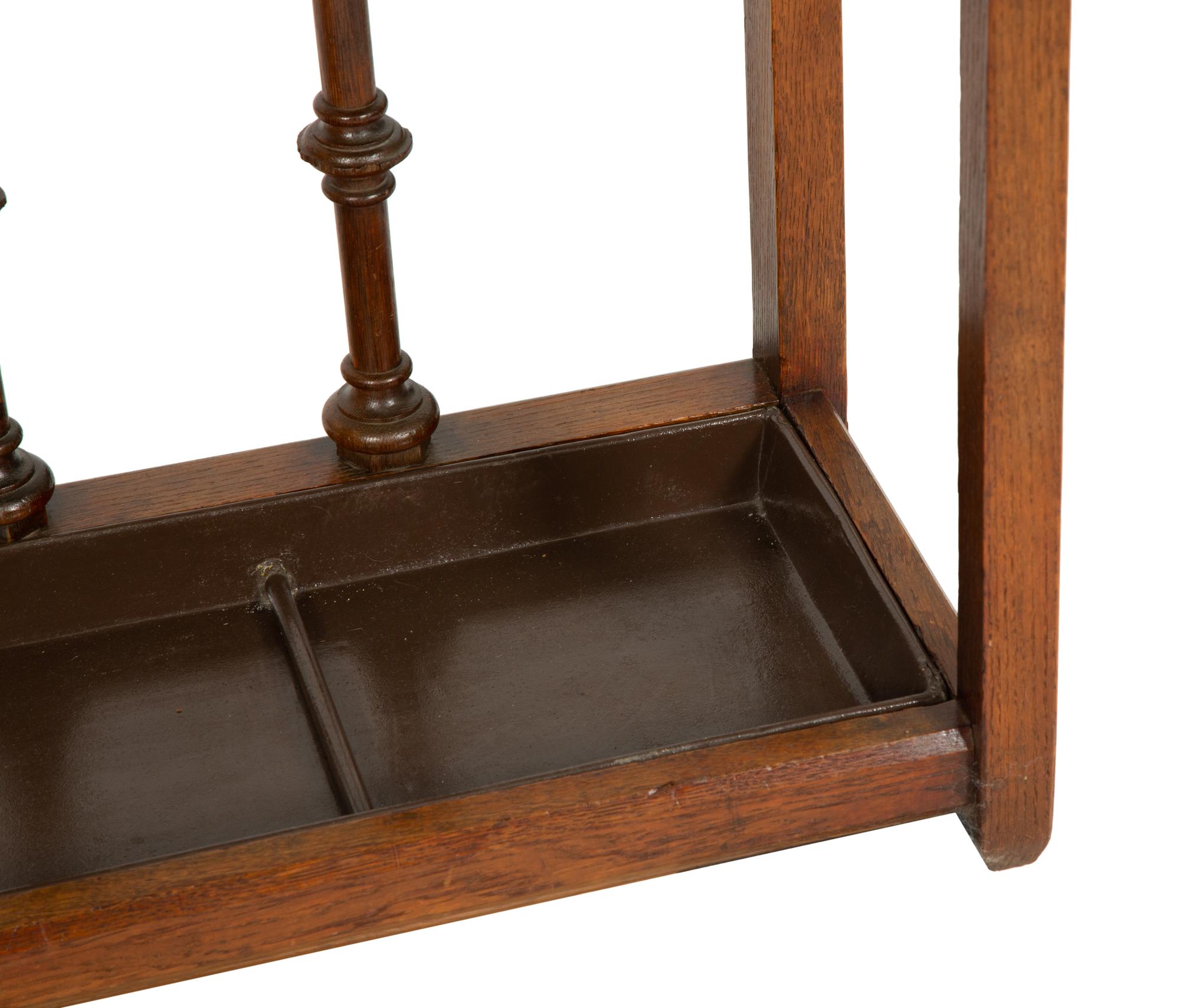 An English Gothic Revival Oak Umbrella/Stick Stand