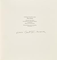[LIMITED EDITIONS CLUB]. BAUDELAIRE, Charles (1821-1867). Three Poems from Les Fleurs du Mal The Flowers of Evil. New York: The Limited Editions Club, 1997.