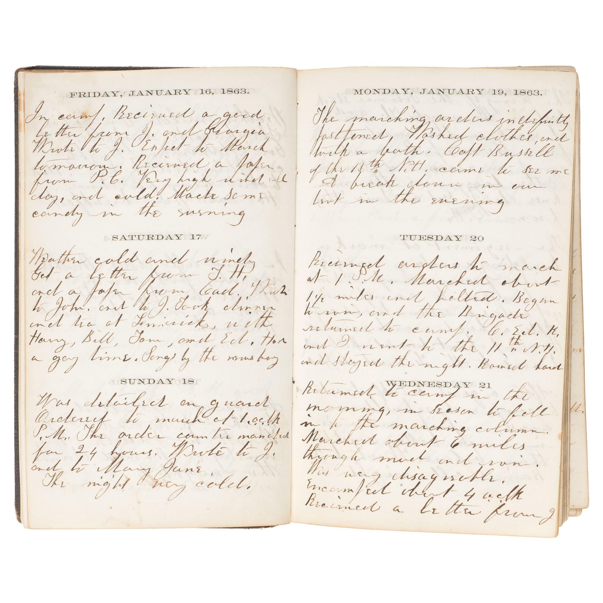 Civil War Diaries of Jared P. Hubbard, 2nd New Hampshire Volunteers