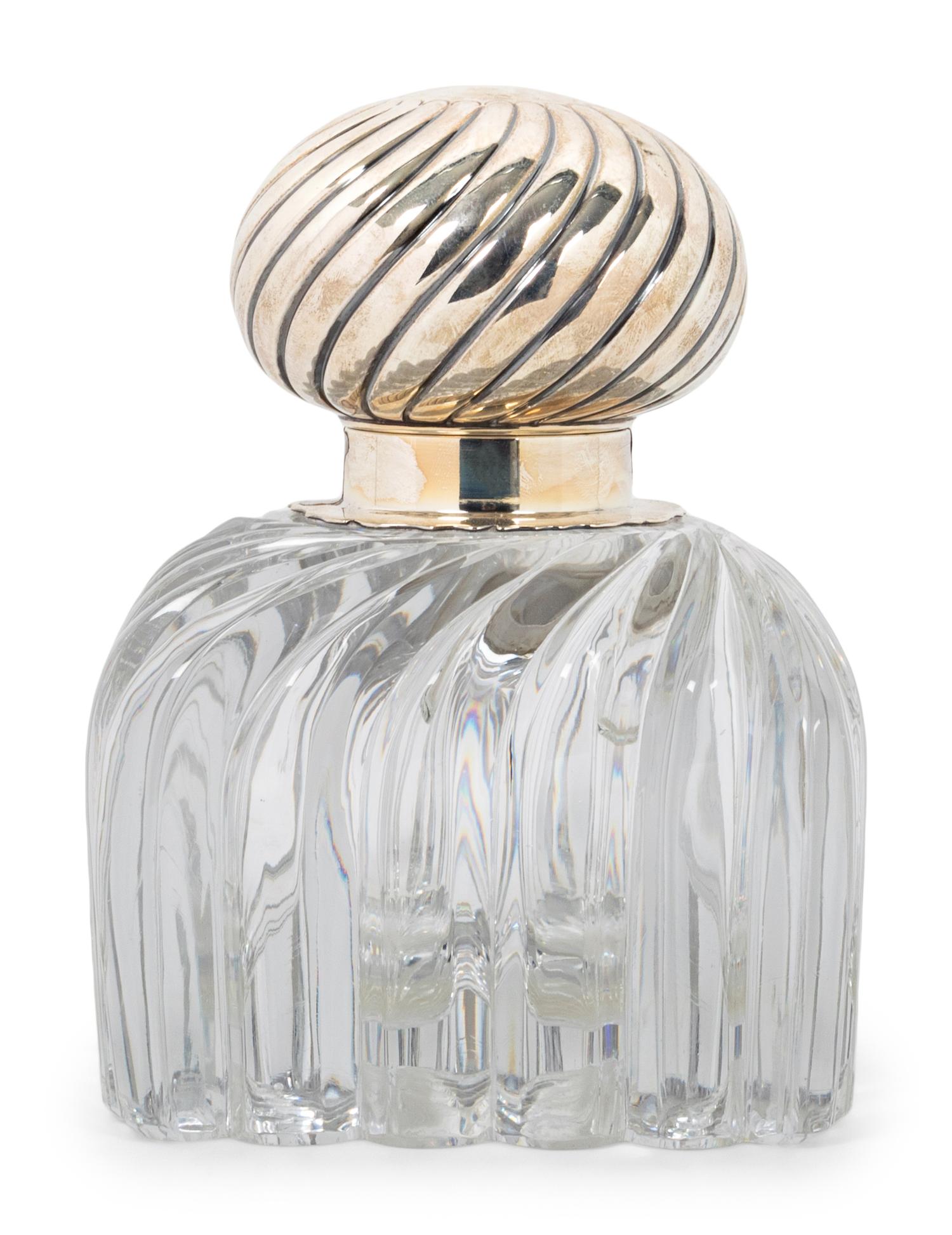 An American Silver Mounted Cut Glass Inkwell