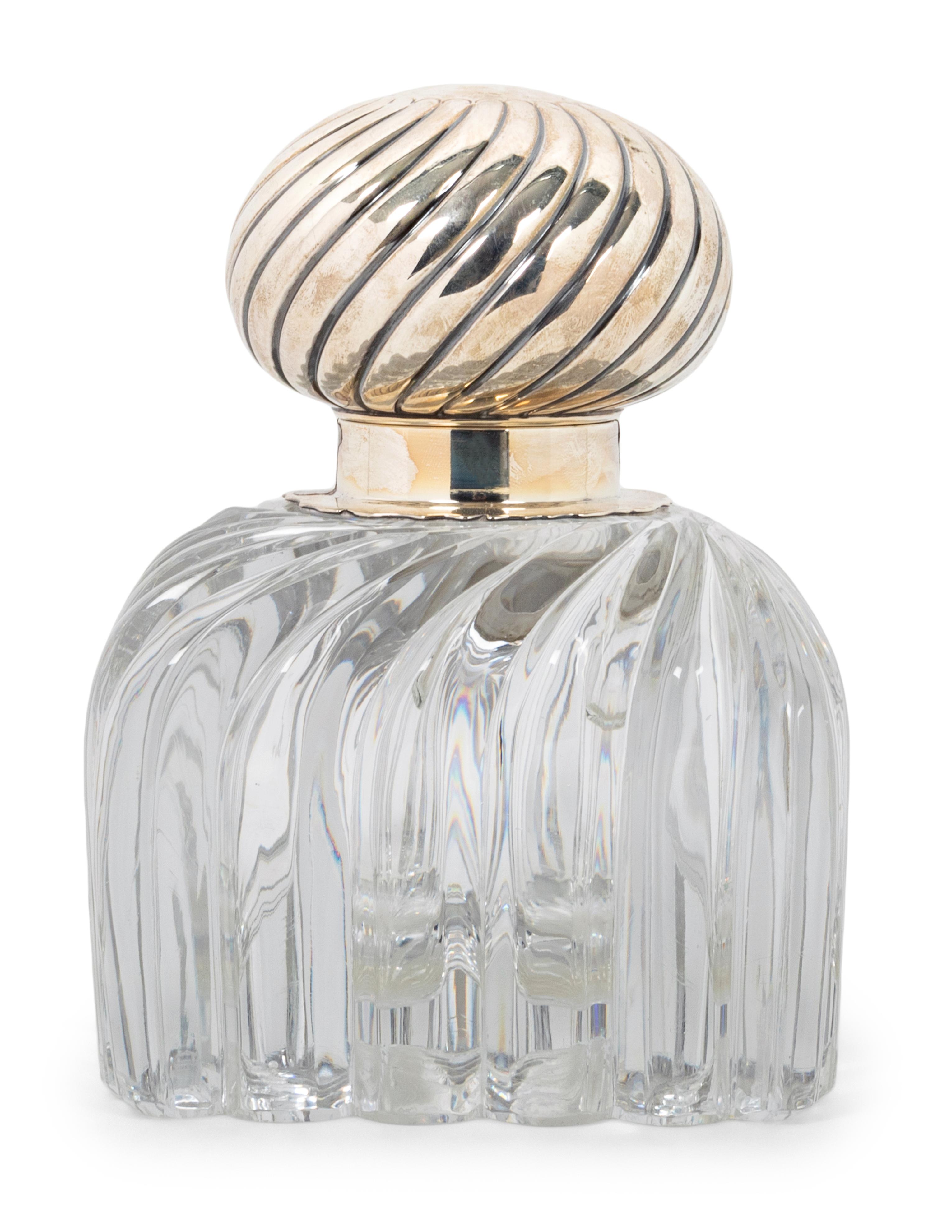 An American Silver Mounted Cut Glass Inkwell