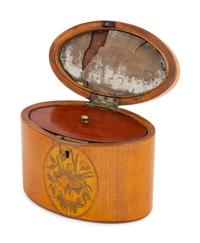A Regency Marquetry Tea Caddy
