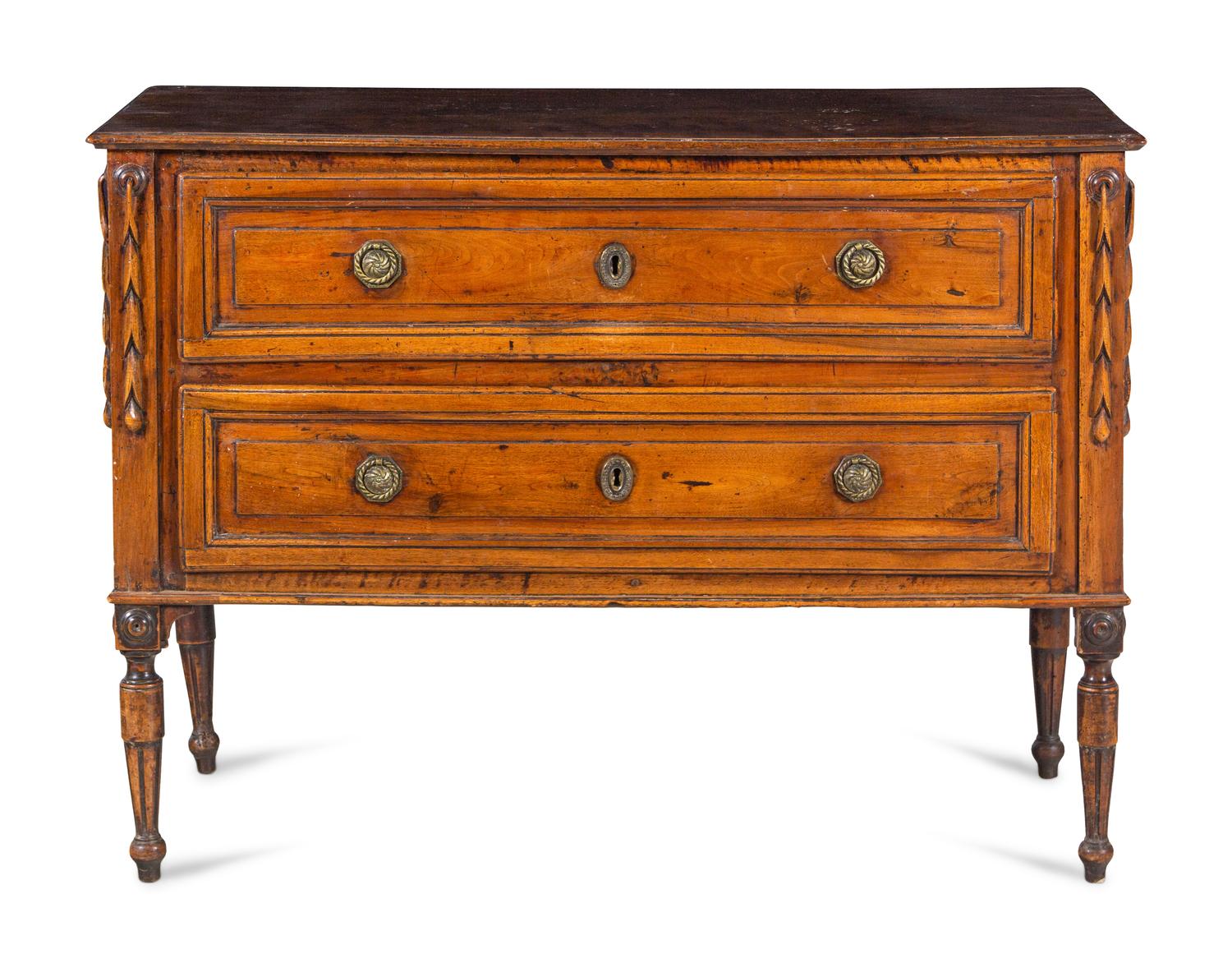 An Italian Provincial Fruitwood Commode