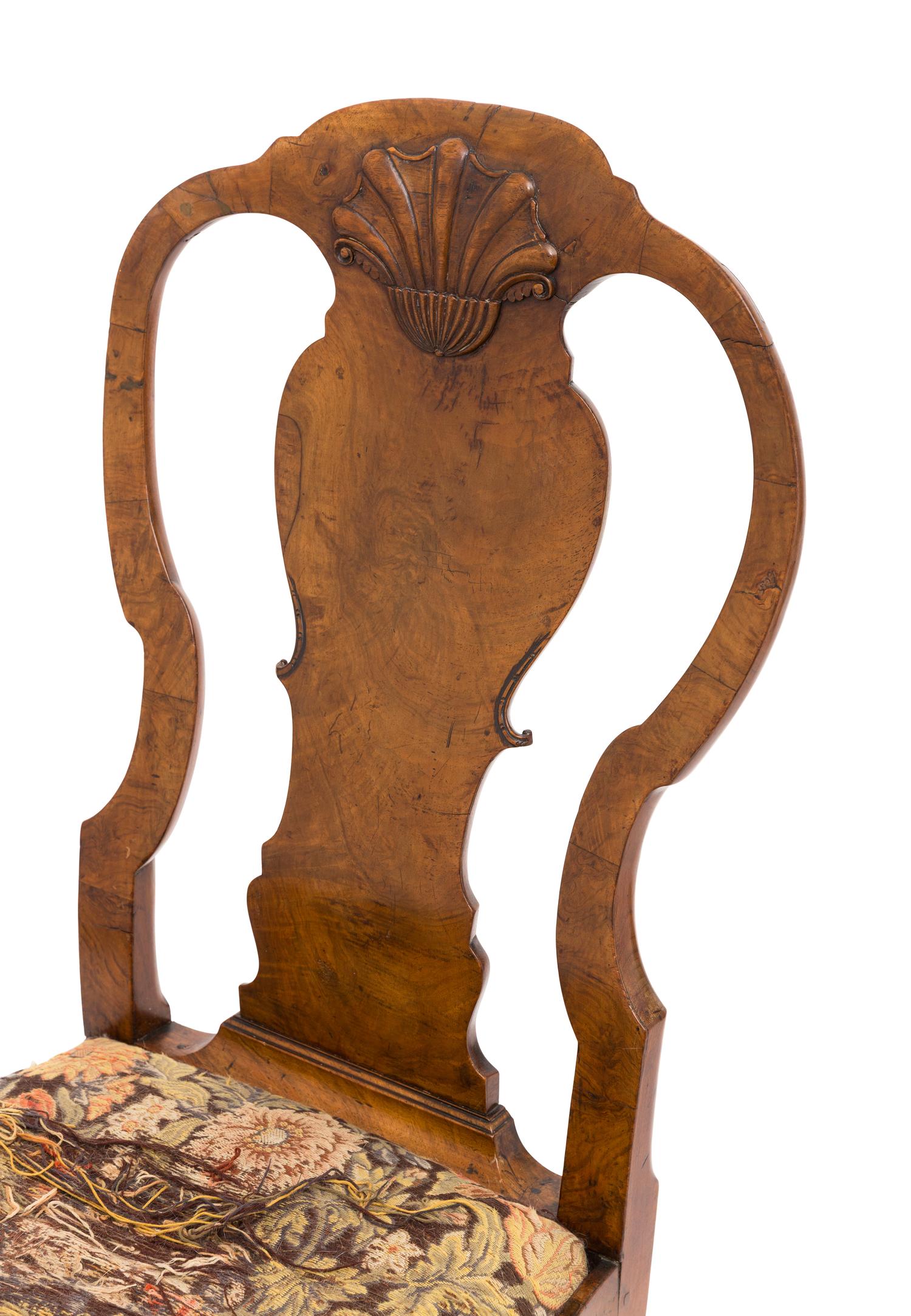 A George II Walnut Side Chair