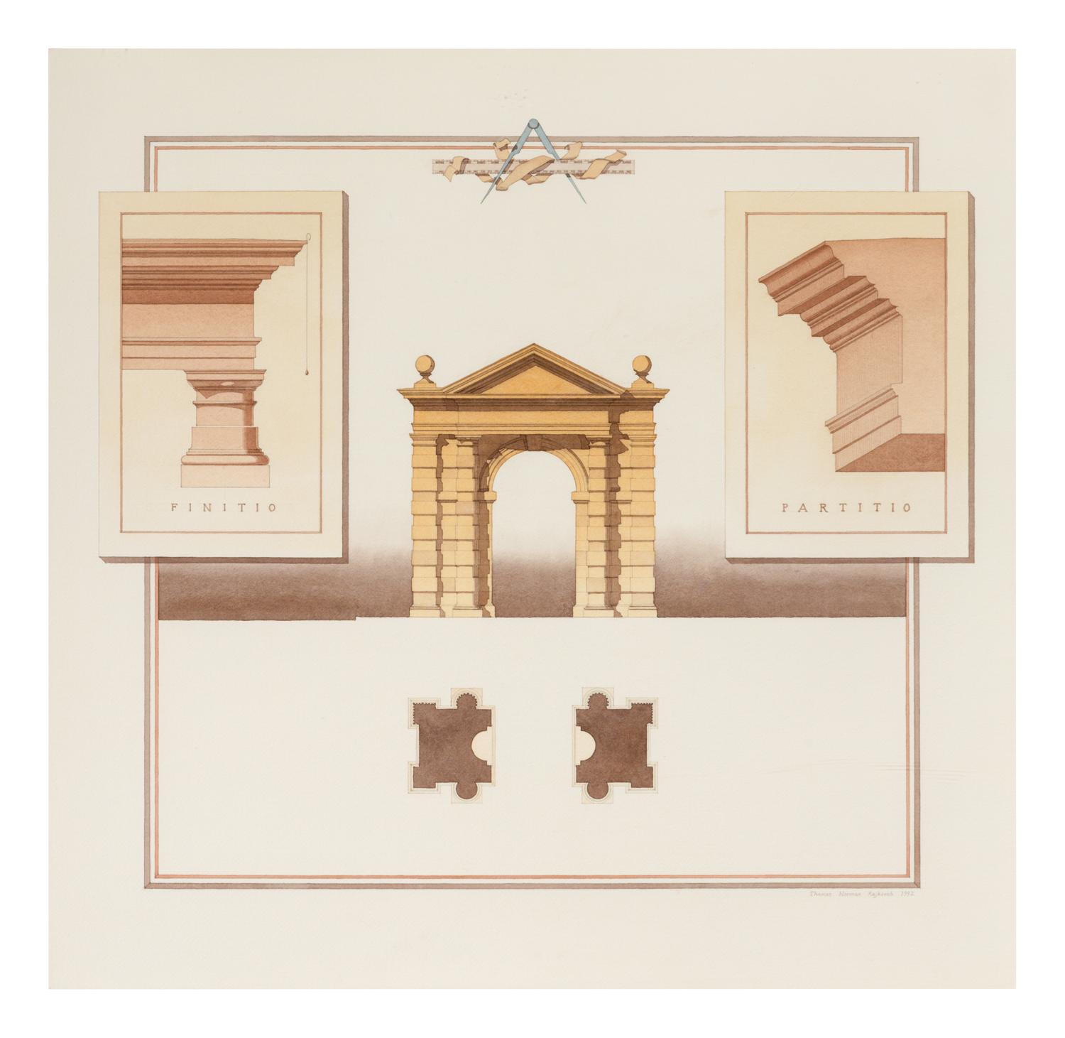 A Group of Three Thomas Rajkovich Architectural Prints