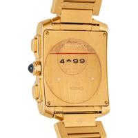CARTIER, 18K YELLOW GOLD 'TANK FRANCAISE' CHRONOGRAPH WATCH