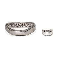 STERLING SILVER AND DIAMOND SET