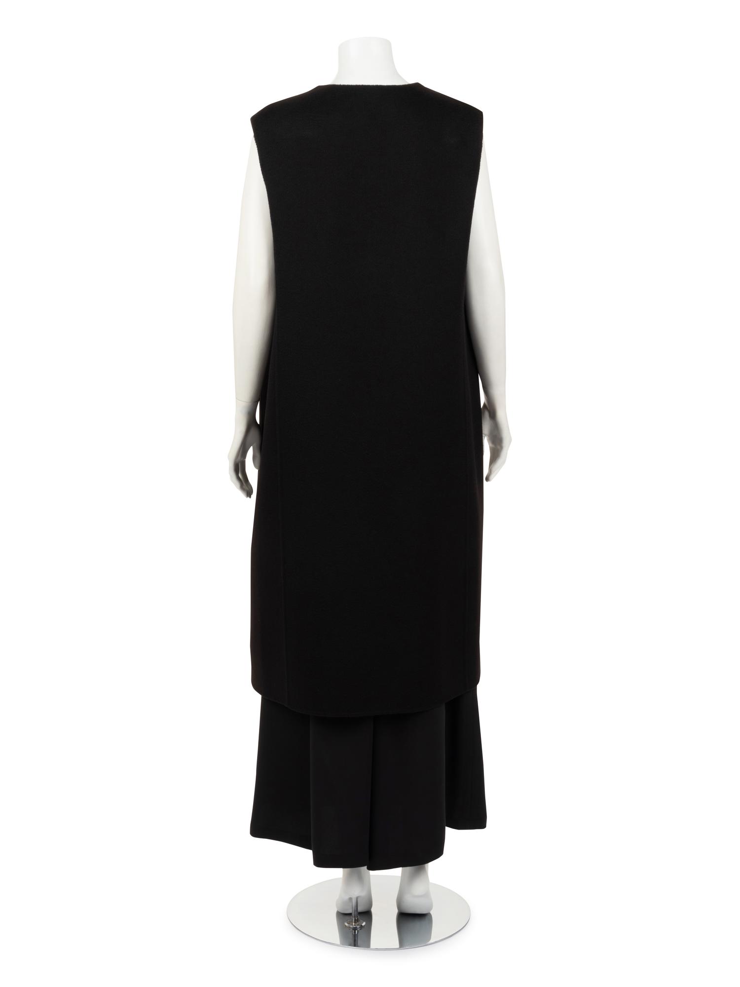 Christian Dior Sleeveless Cashmere Duster and Silk Culottes