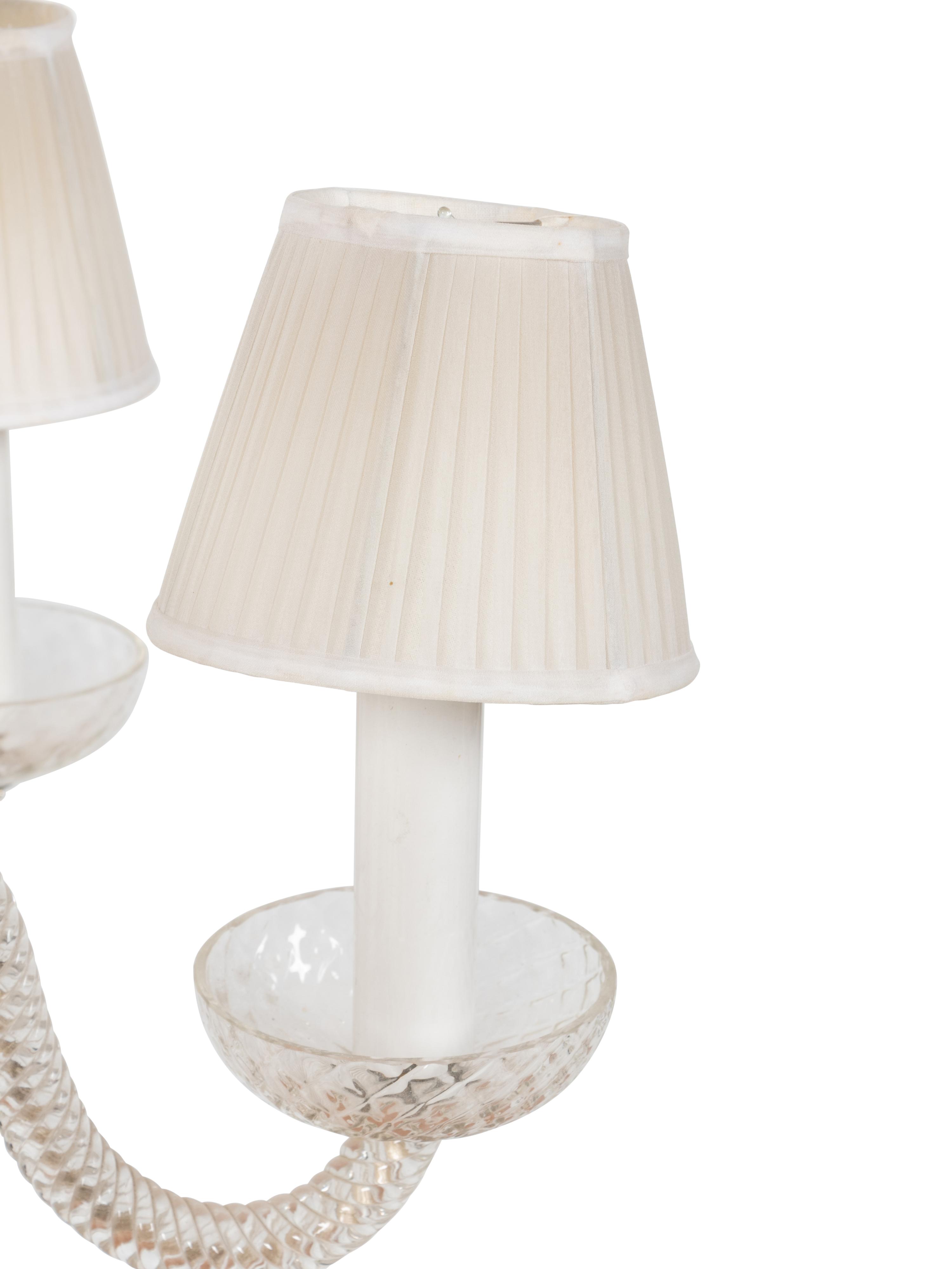 A Murano Glass Five-Light Chandelier
