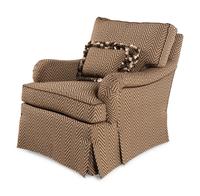 A George Smith Standard Armchair with Custom Upholstery