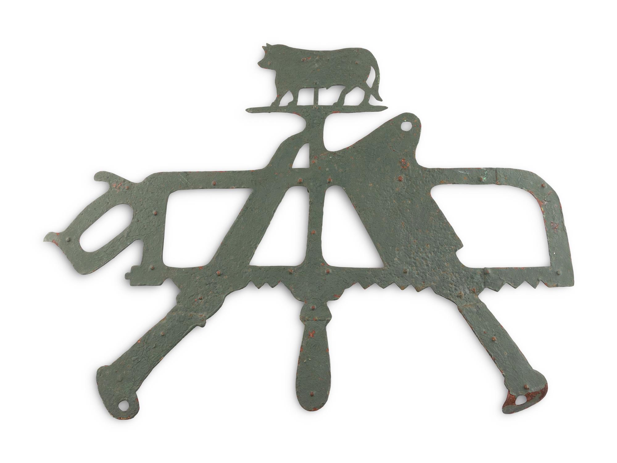 A Cut Sheet Iron Butcher's Sign