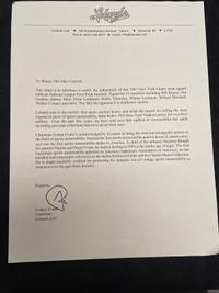 A 1947 New York Giants Team Signed Autograph Baseball (Auction Letter),