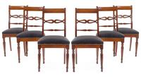A Set of Six Italian Fruitwood Dining Chairs Height 35 3/4 inches. — LUCCA, CIRCA 1830