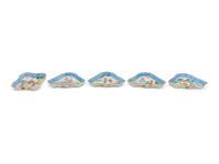 Five Chinese Painted Enamel Sweetmeat Dishes