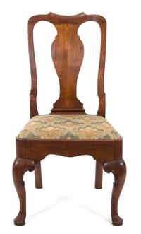 A Queen Anne Mahogany Side Chair Height 37 3/4 inches. — 18TH CENTURY