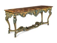 A Régence Style Polychrome Painted Console Table