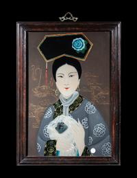Three Chinese Reverse Glass Paintings